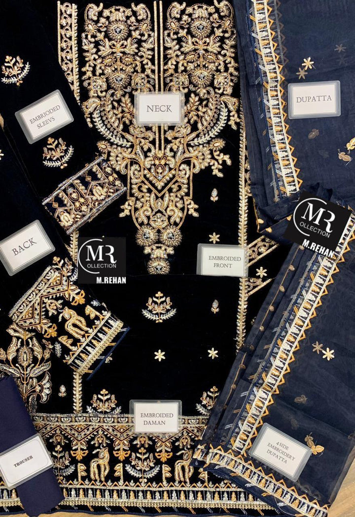 Asim Jofa Velvet Suit-Replica Suits-Replica Zone