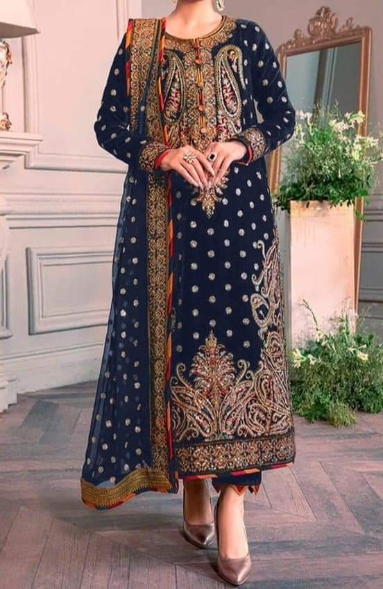Asim Jofa Velvet Suit-Replica Suits-Replica Zone