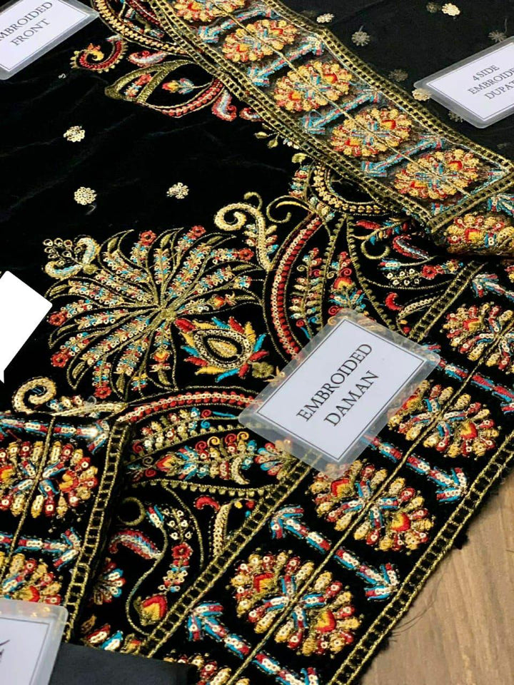 Asim Jofa Velvet Suit-Replica Suits-Replica Zone