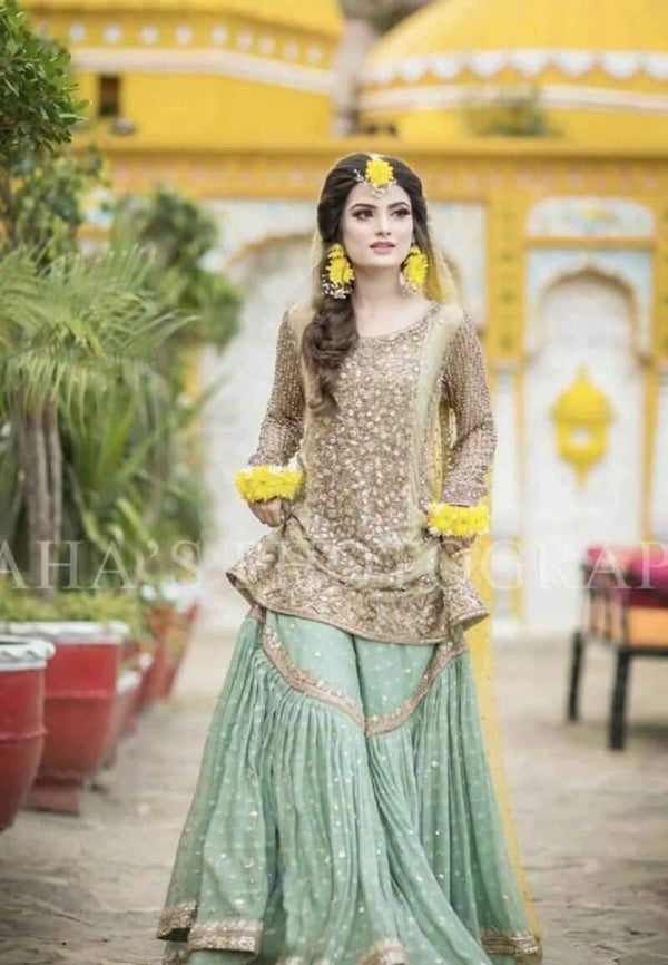 Atif Riaz Net Bridal Suit-Bridal Suits-Replica Zone