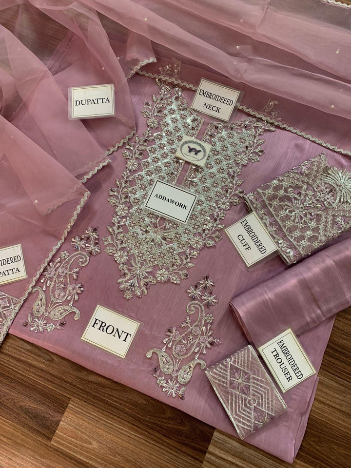 Ayesha Hoor Silk Suit-Replica Suits-Replica Zone