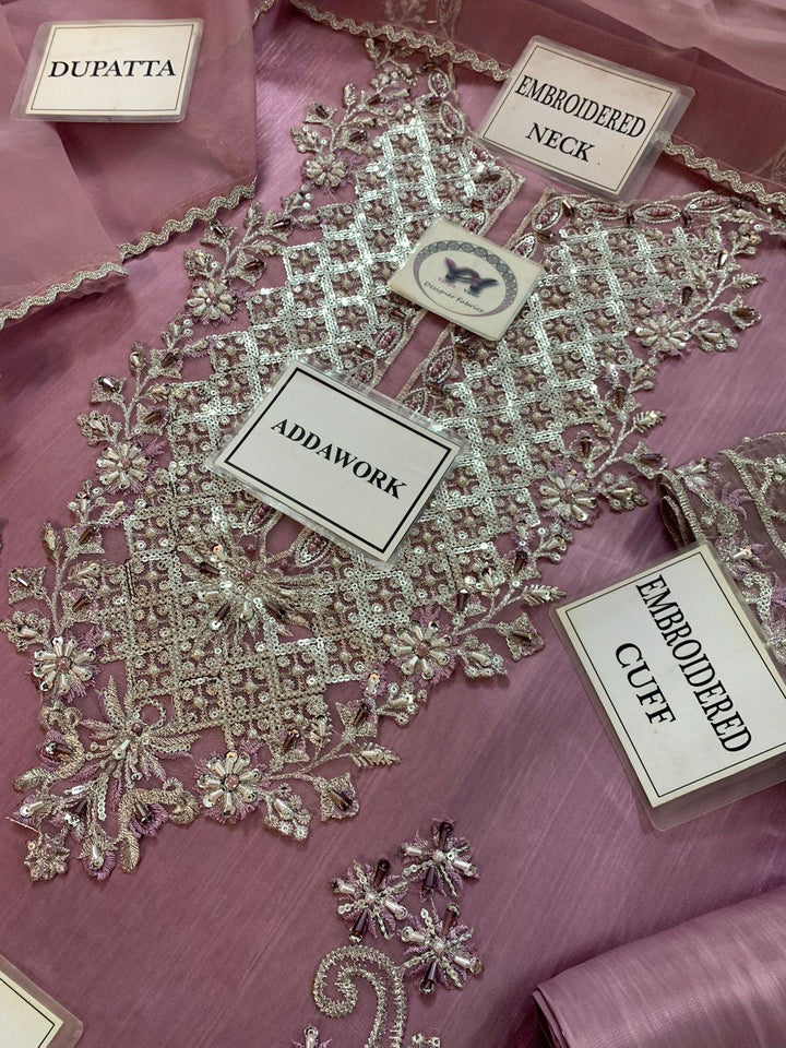 Ayesha Hoor Silk Suit-Replica Suits-Replica Zone