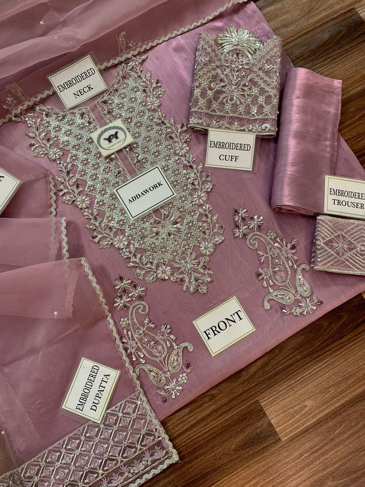 Ayesha Hoor Silk Suit-Replica Suits-Replica Zone