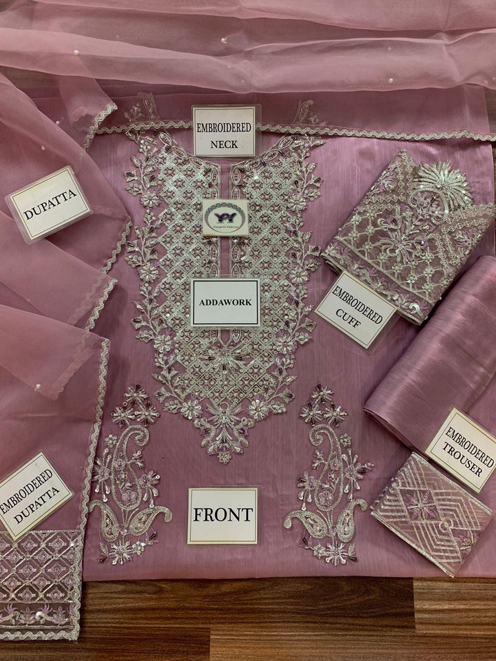 Ayesha Hoor Silk Suit-Replica Suits-Replica Zone