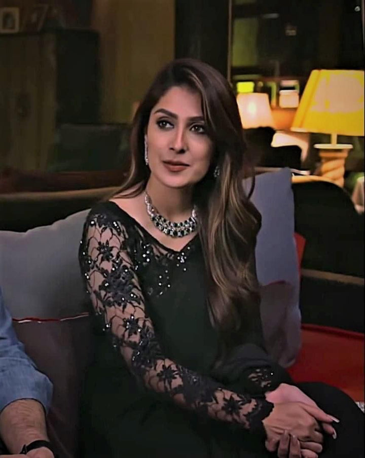 ayeza khan black dress Ayeza khan