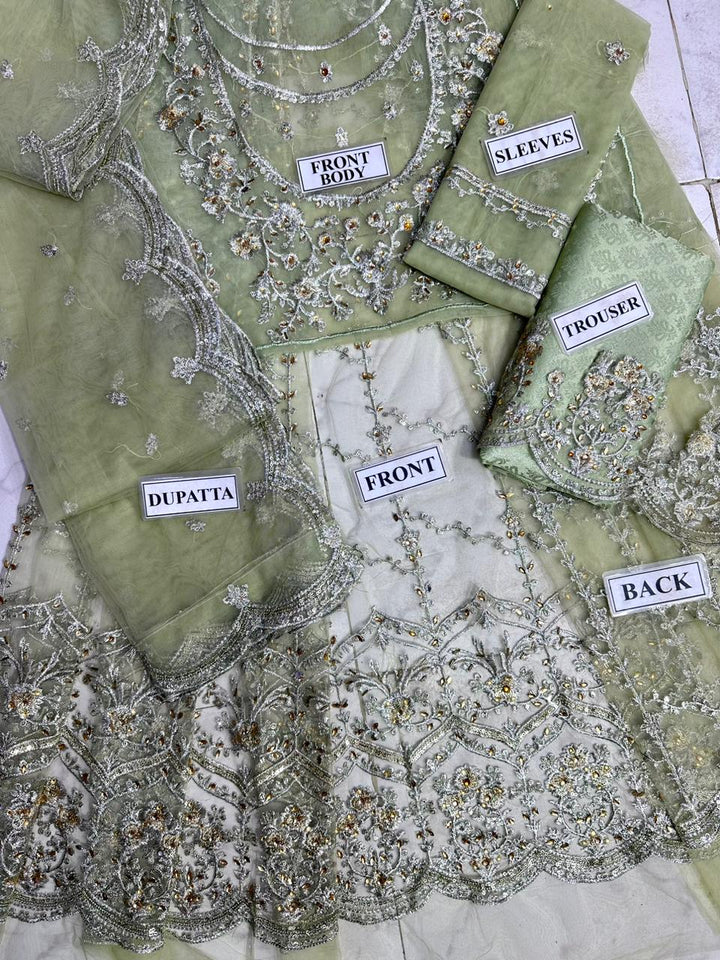Ayeza Khan Net Frock-Bridal Suits-Replica Zone