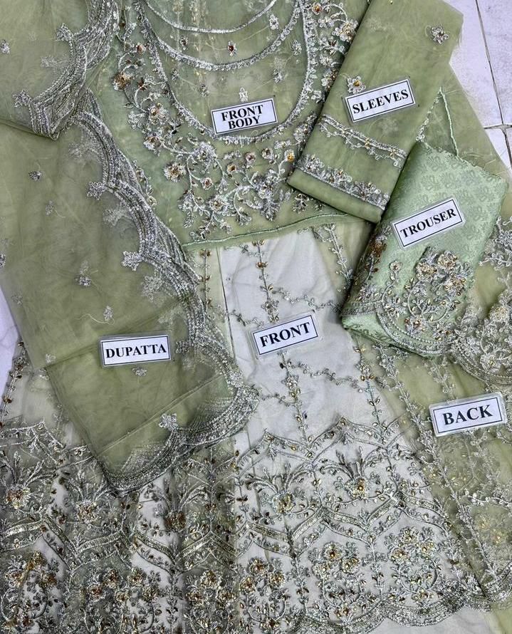 Ayeza Khan Net Frock-Bridal Suits-Replica Zone