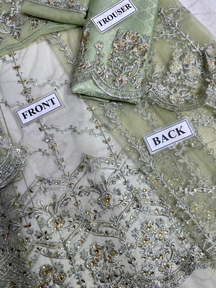 Ayeza Khan Net Frock-Bridal Suits-Replica Zone