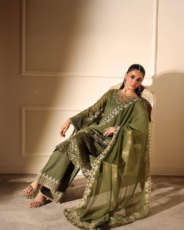 Azure Chiffon Suit-Replica Suits-Replica Zone