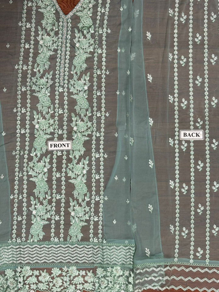 Azure Chiffon Suit-Replica Suits-Replica Zone