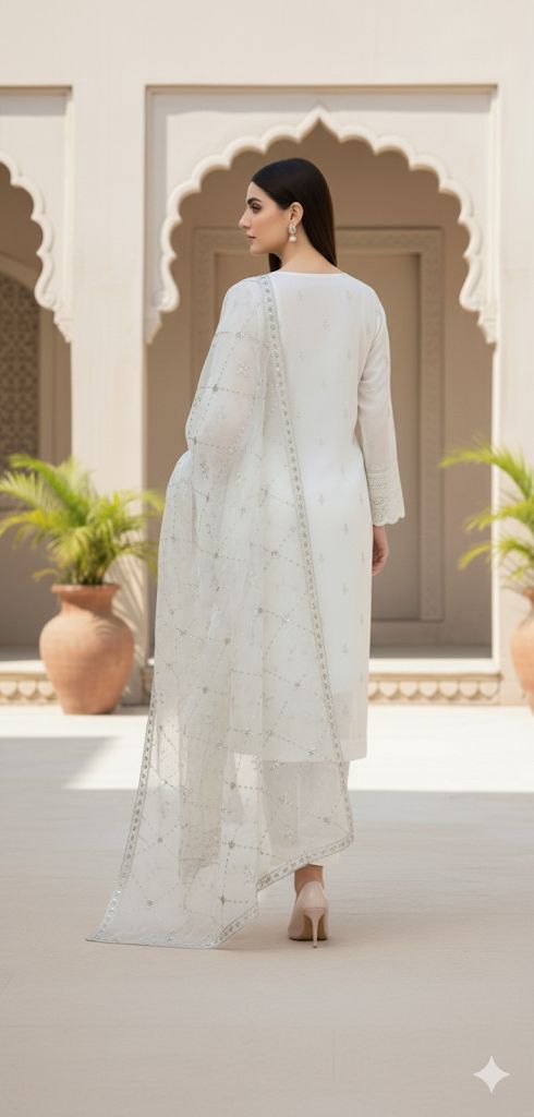 Azure Chiffon Suit-Replica Suits-Replica Zone
