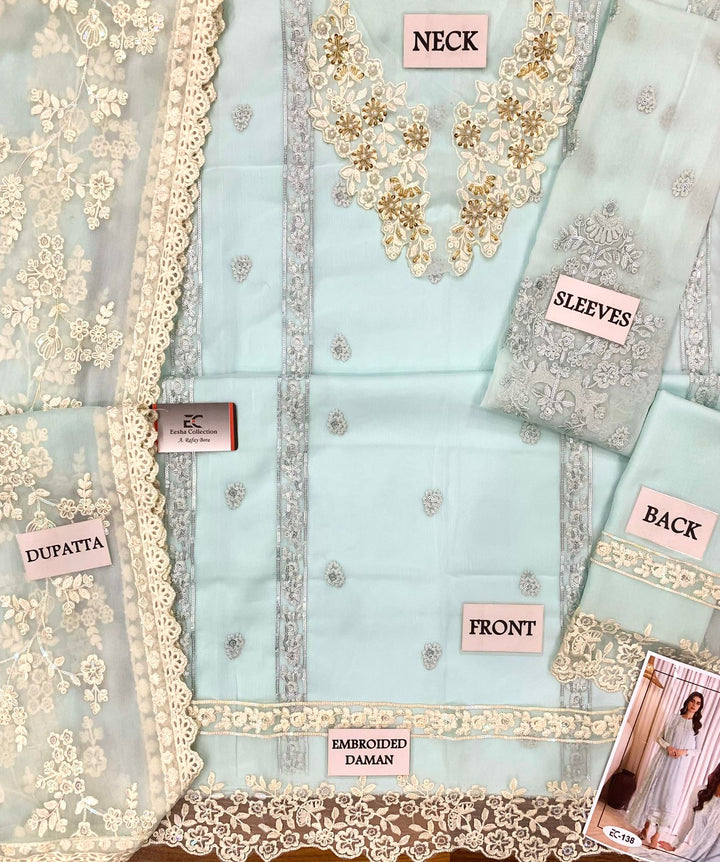 Azure Chiffon Suit-Replica Suits-Replica Zone