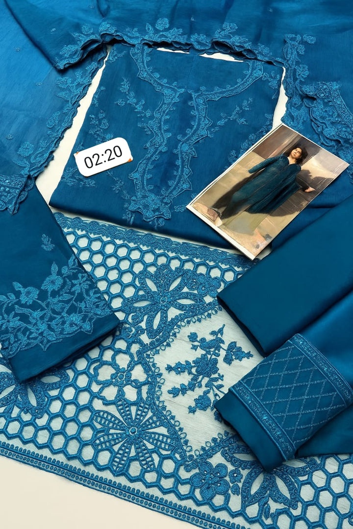 Azure Chiffon Suit-Replica Suits-Replica Zone
