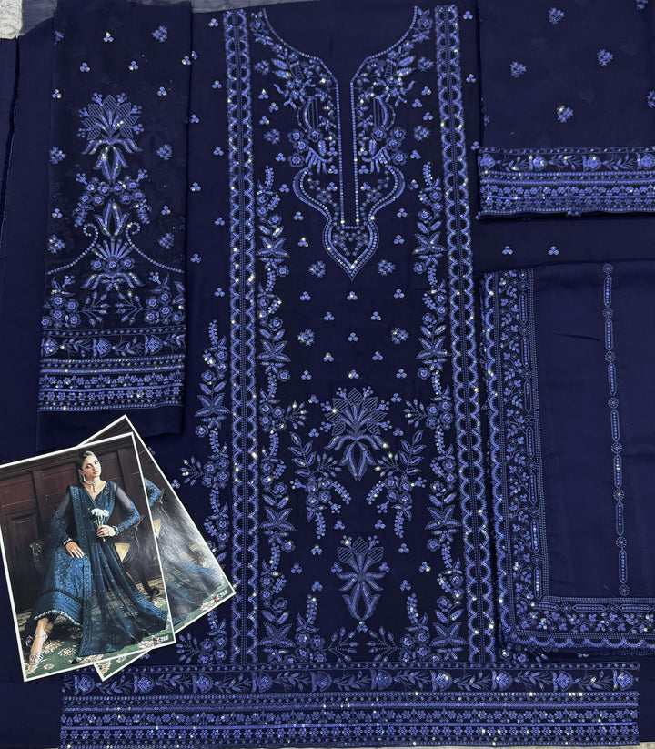 Azure Chiffon Suit-Replica Suits-Replica Zone