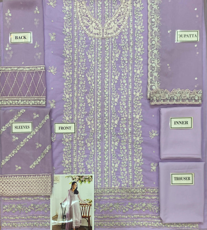 Azure Chiffon Suit-Replica Suits-Replica Zone