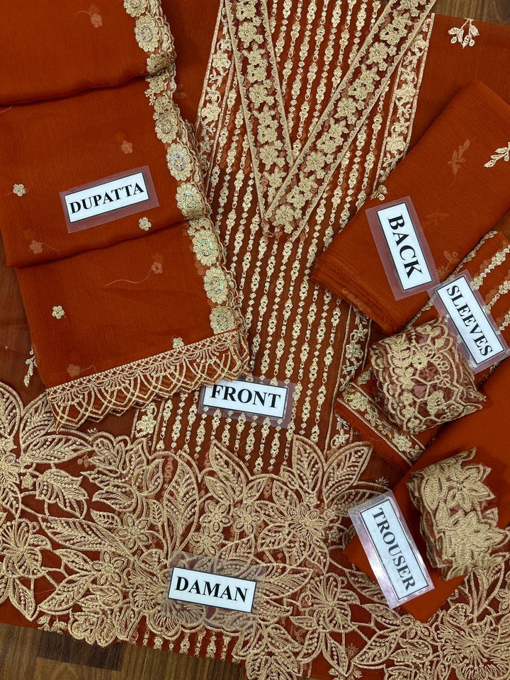 Azure Chiffon Suit-Replica Suits-Replica Zone