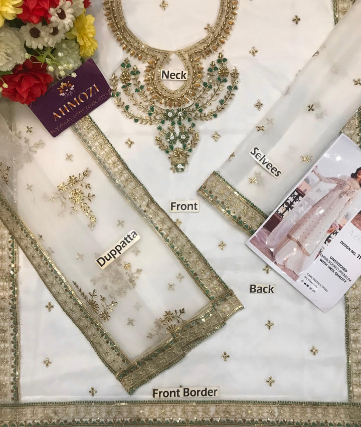 Azure Chiffon Suit-Replica Suits-Replica Zone