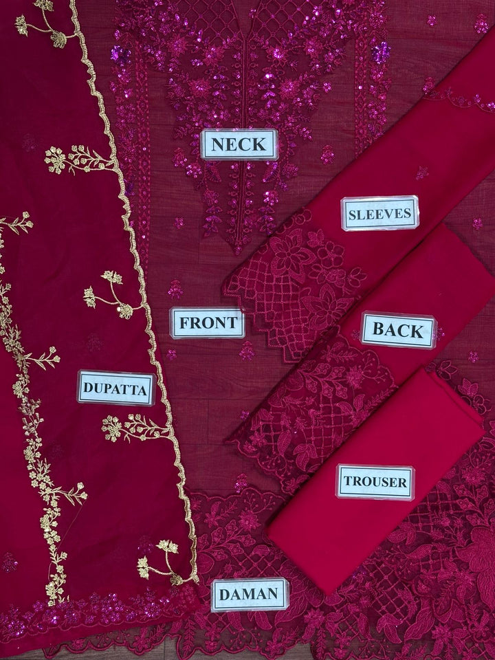 Azure Chiffon Suit-Replica Suits-Replica Zone