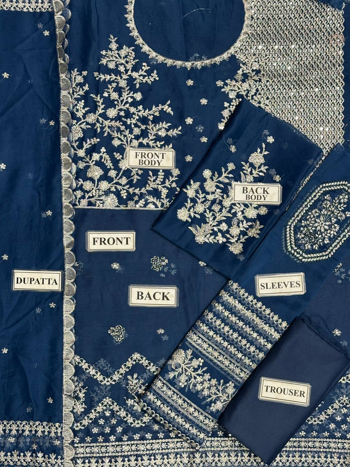 Azure Chiffon Suit-Replica Suits-Replica Zone