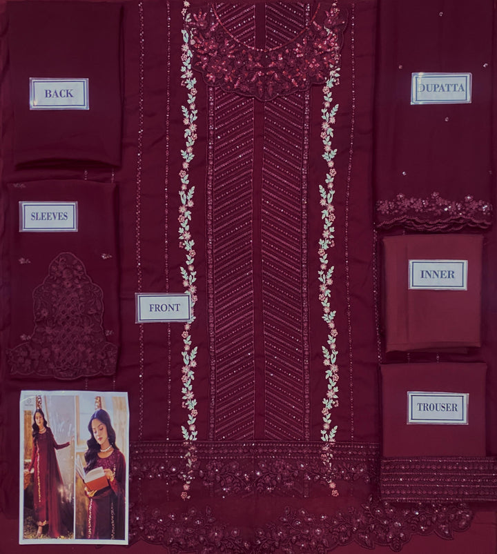 Azure Chiffon Suit-Replica Suits-Replica Zone