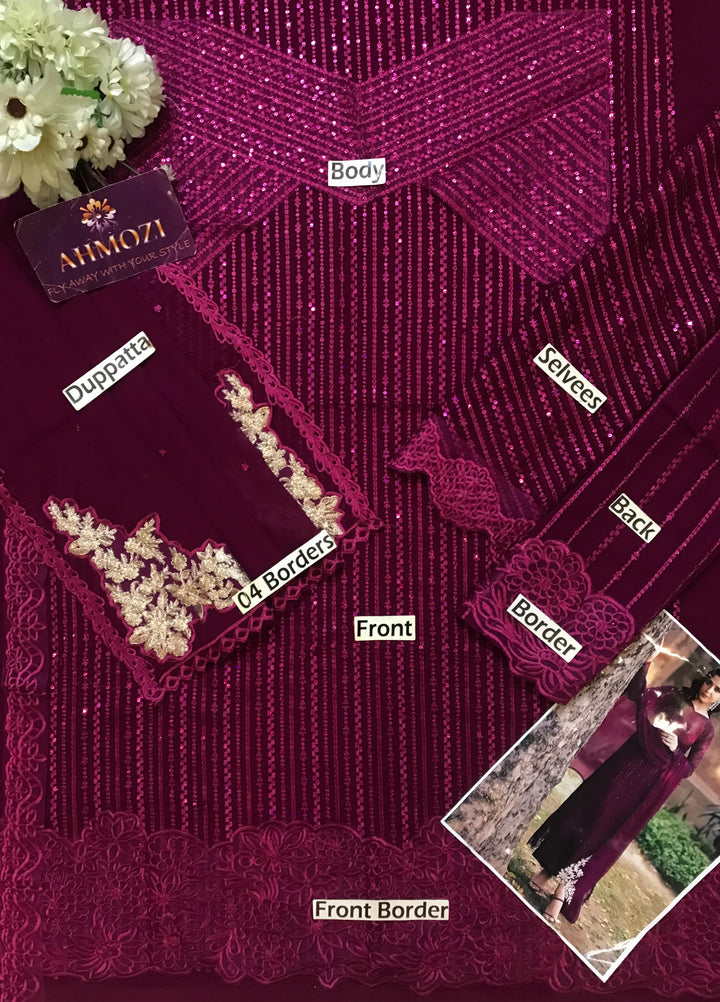 Azure Chiffon Suit-Replica Suits-Replica Zone
