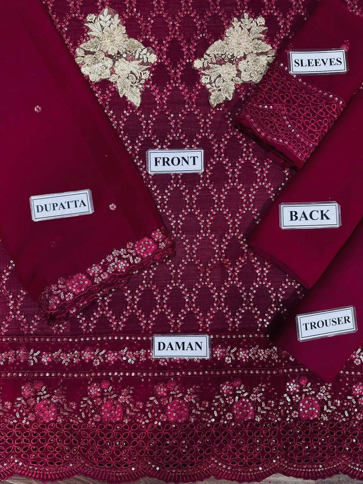 Azure Chiffon Suit-Replica Suits-Replica Zone