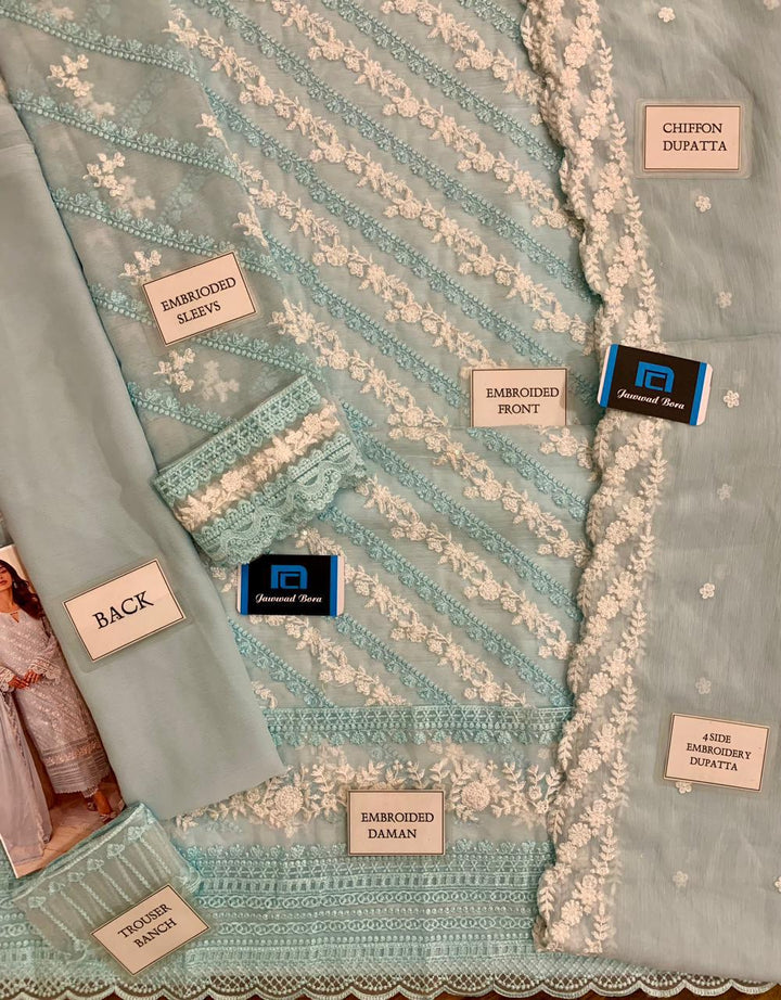 Azure Chiffon Suit-Replica Suits-Replica Zone