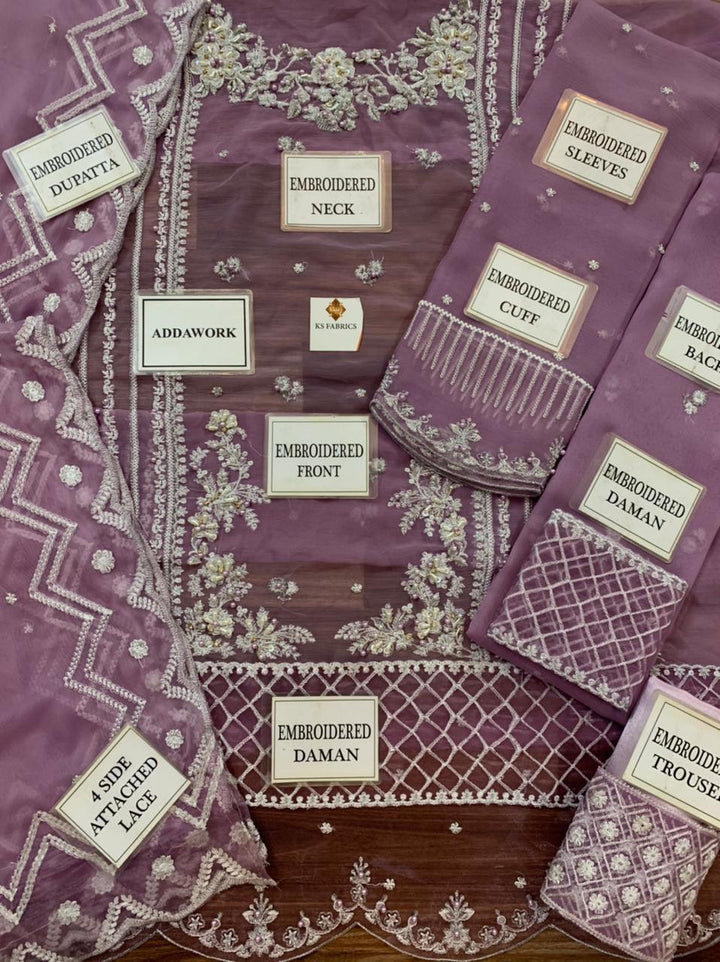 Azure Chiffon Suit-Replica Suits-Replica Zone