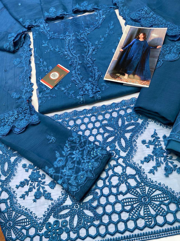 Azure Chiffon Suit-Replica Suits-Replica Zone