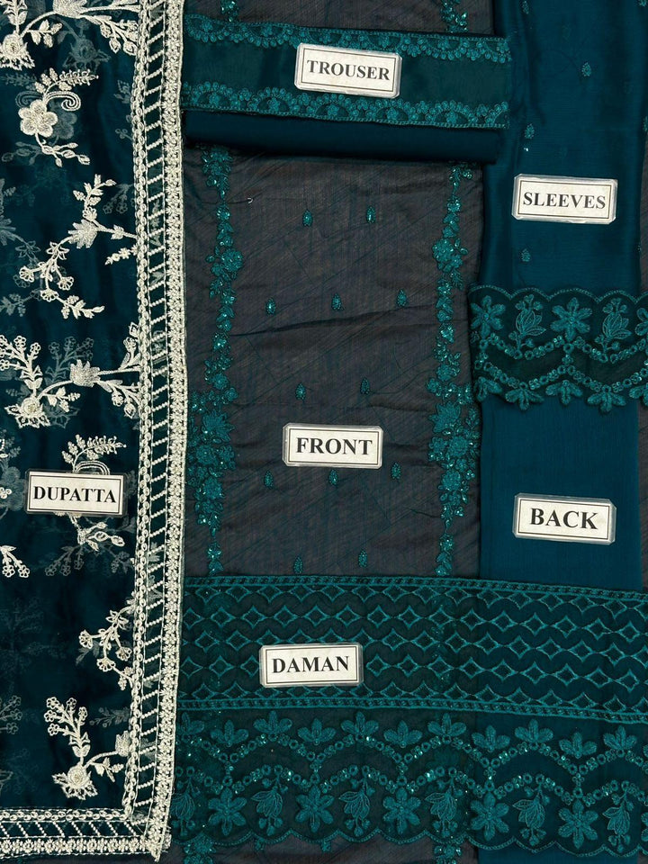 Azure Chiffon Suit-Replica Suits-Replica Zone