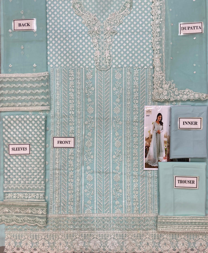 Azure Chiffon Suit-Replica Suits-Replica Zone