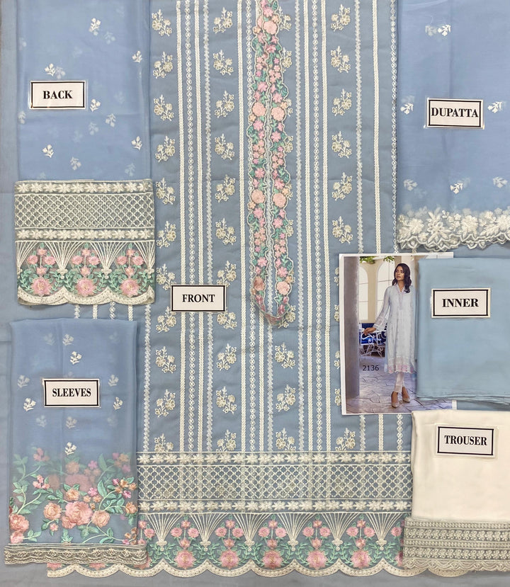 Azure Chiffon Suit-Replica Suits-Replica Zone