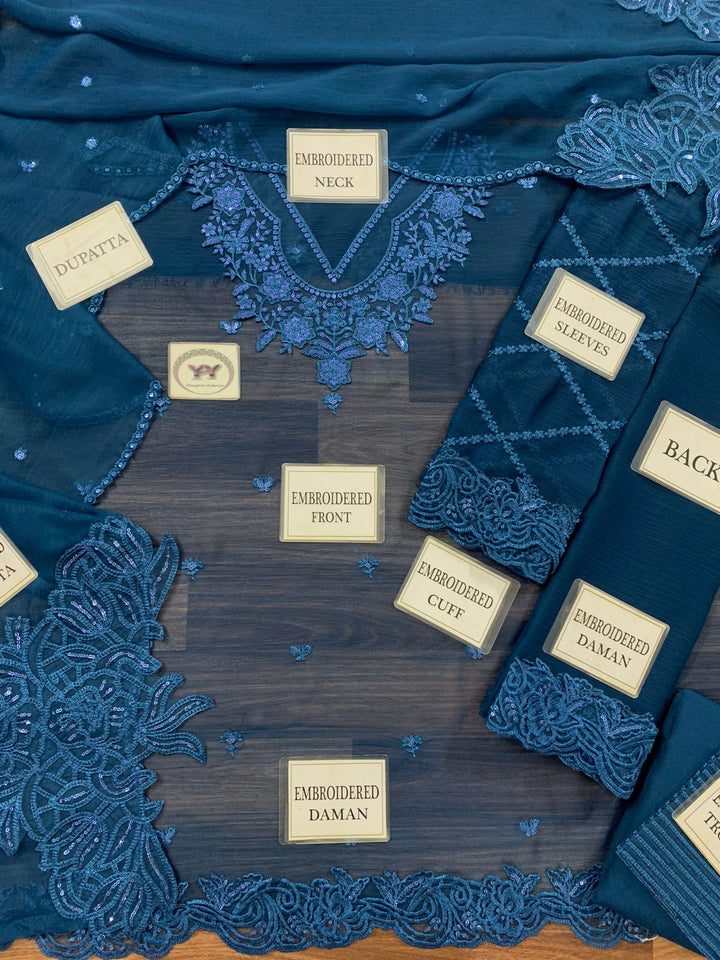 Azure Chiffon Suit-Replica Suits-Replica Zone