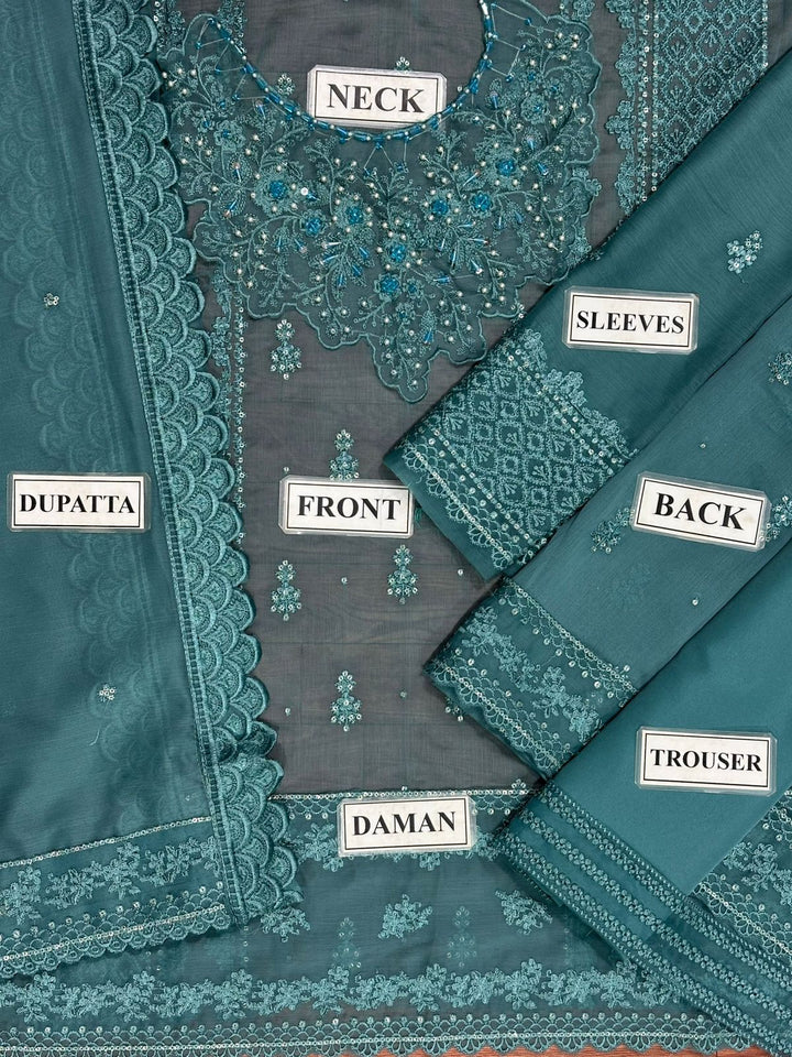 Azure Chiffon Suit-Replica Suits-Replica Zone