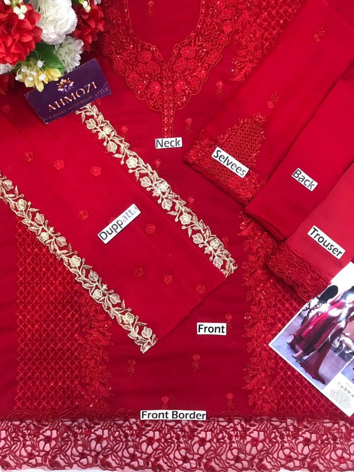 Azure Chiffon Suit-Replica Suits-Replica Zone