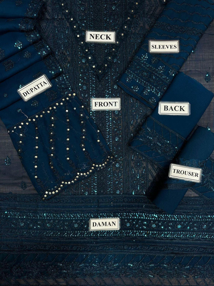 Azure Chiffon Suit-Replica Suits-Replica Zone