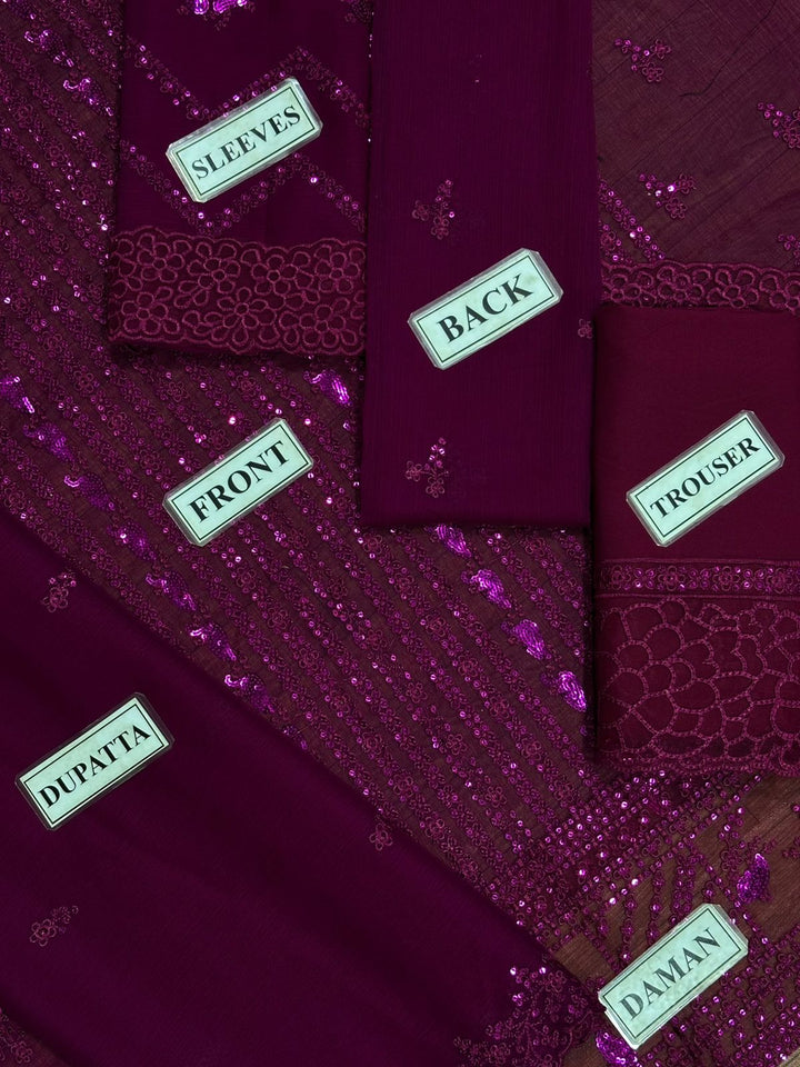 Azure Chiffon Suit-Replica Suits-Replica Zone