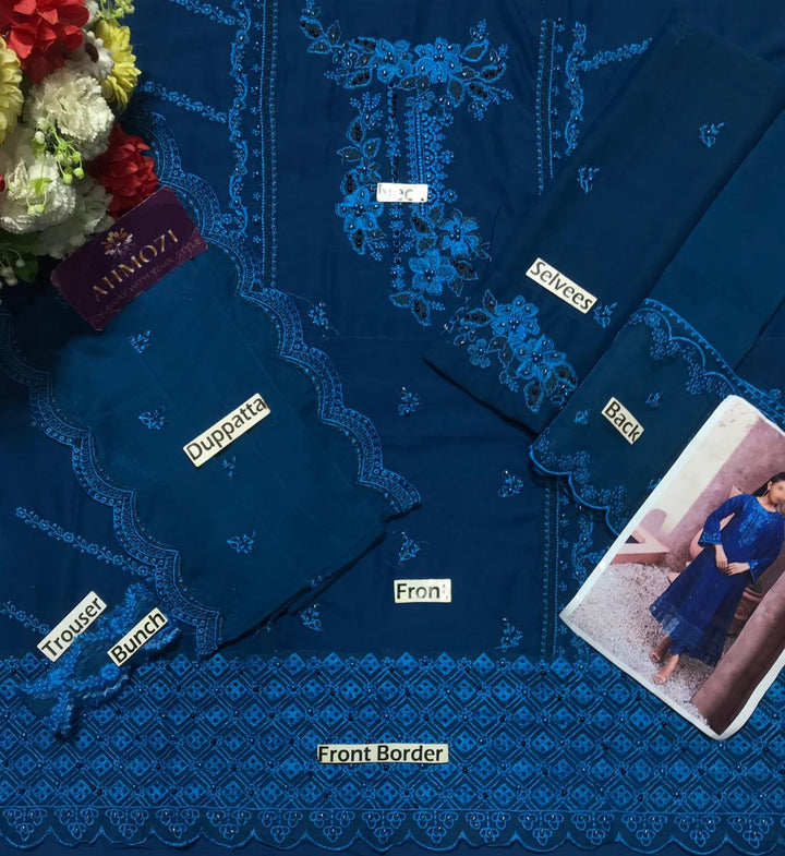 Azure Chiffon Suit-Replica Suits-Replica Zone