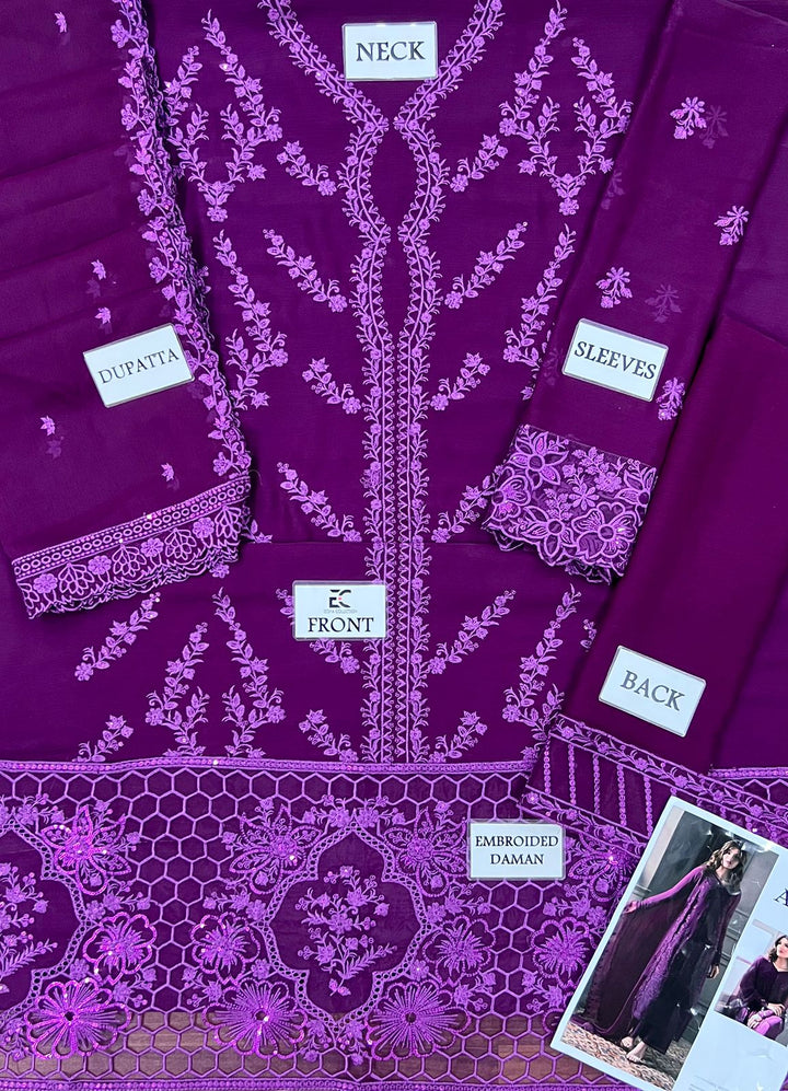 Azure Chiffon Suit-Replica Suits-Replica Zone
