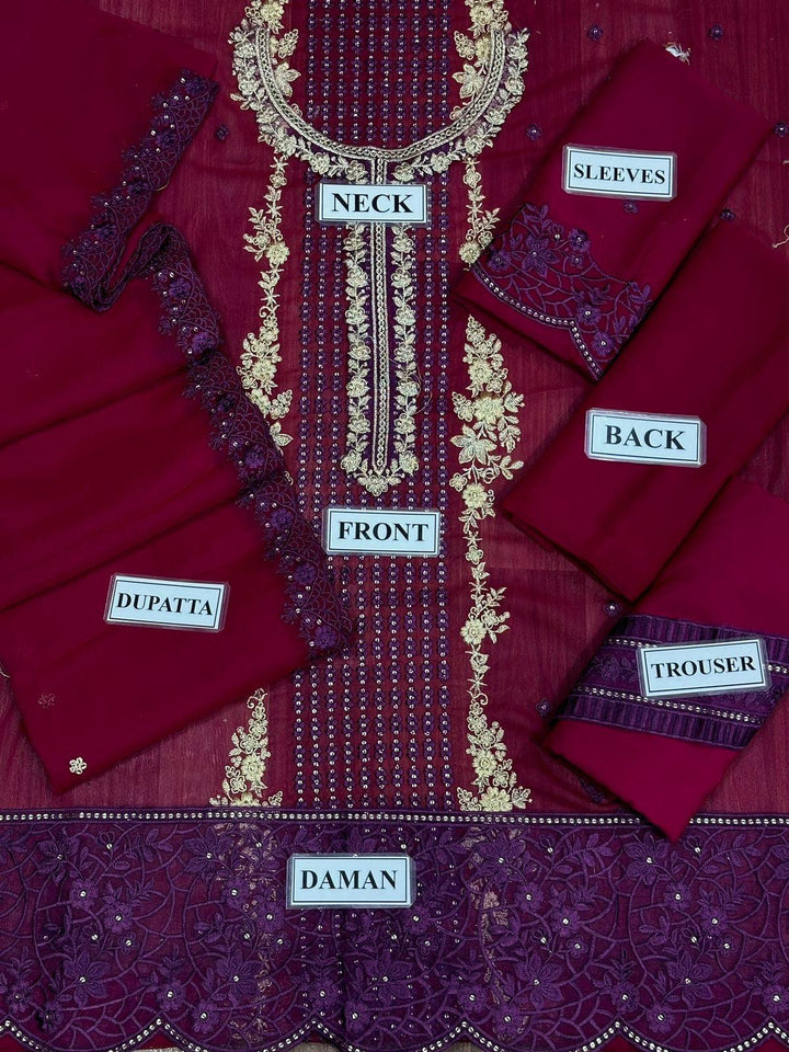 Azure Chiffon Suit-Replica Suits-Replica Zone