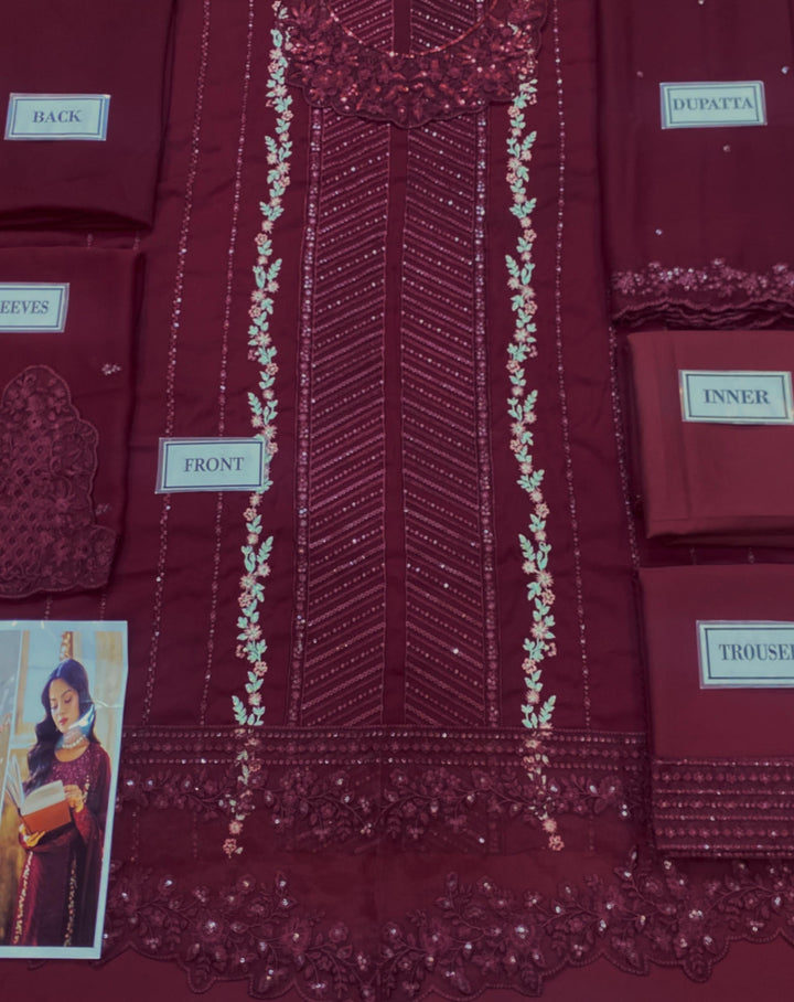 Azure Chiffon Suit-Replica Suits-Replica Zone