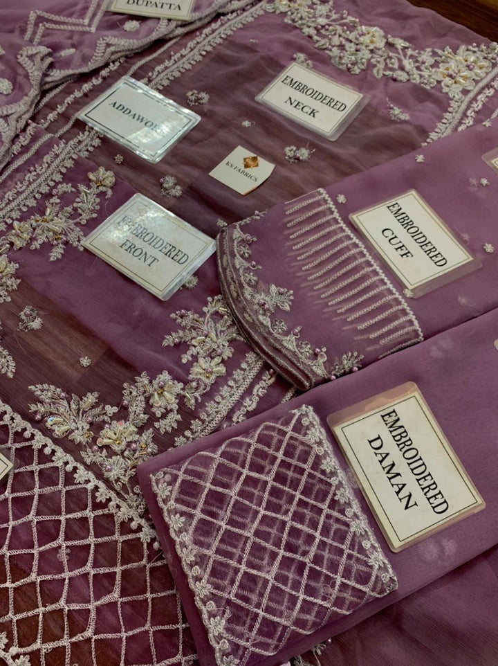 Azure Chiffon Suit-Replica Suits-Replica Zone