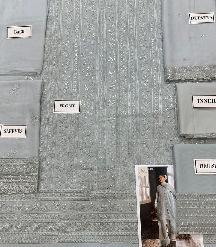 Azure Chiffon Suit-Replica Suits-Replica Zone