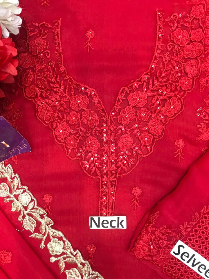 Azure Chiffon Suit-Replica Suits-Replica Zone