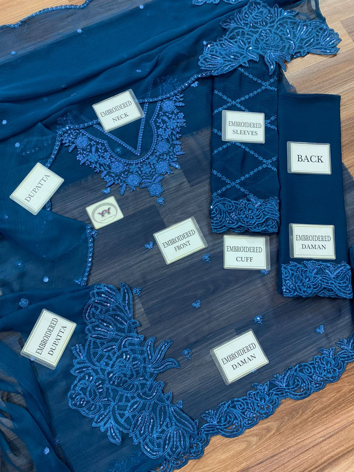 Azure Chiffon Suit-Replica Suits-Replica Zone