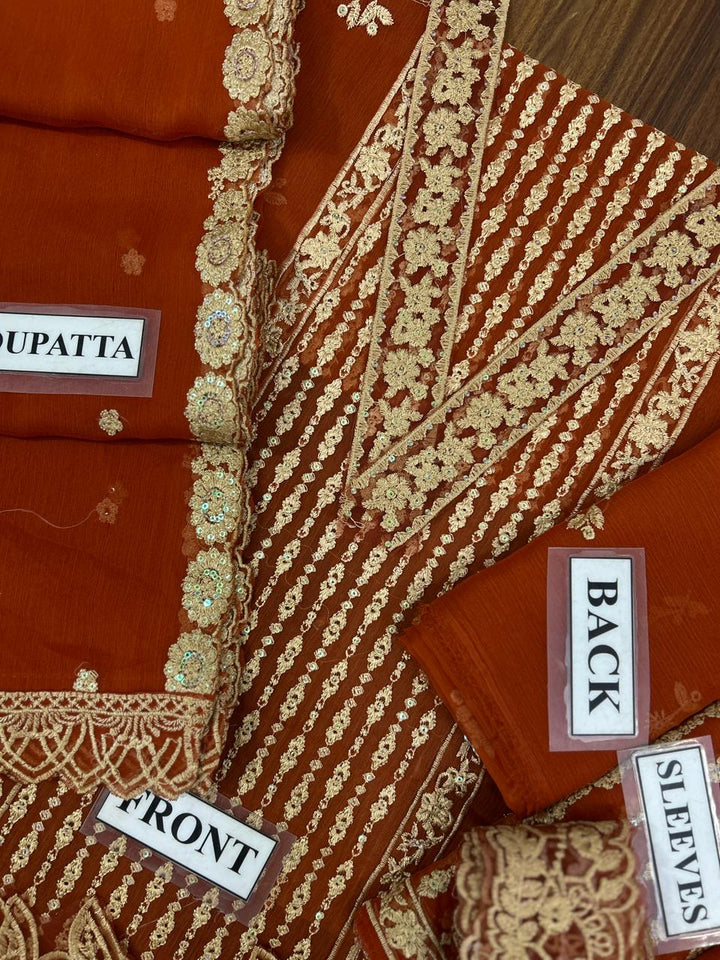Azure Chiffon Suit-Replica Suits-Replica Zone