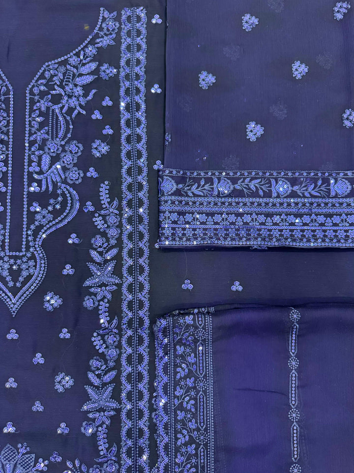 Azure Chiffon Suit-Replica Suits-Replica Zone