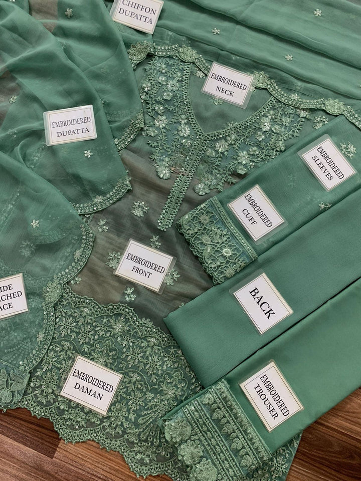 Azure Chiffon Suit-Replica Suits-Replica Zone