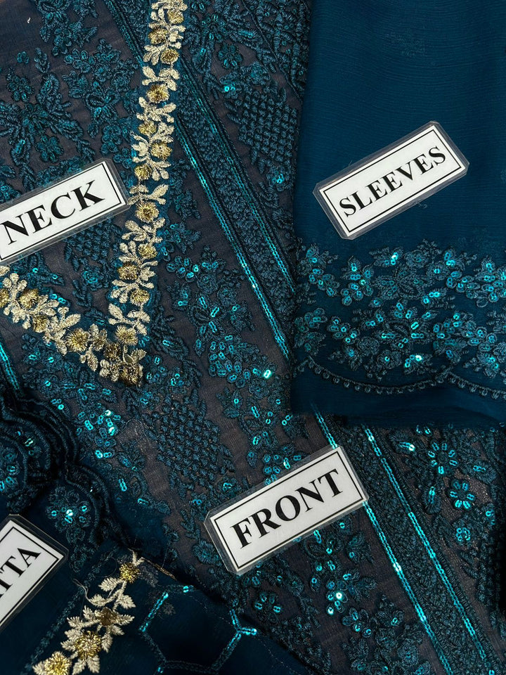Azure Chiffon Suit-Replica Suits-Replica Zone