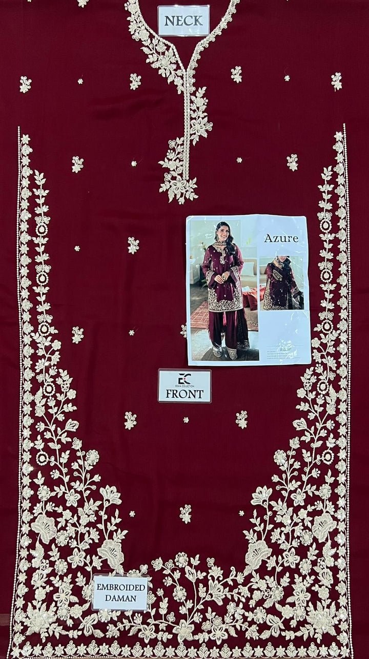 Azure Chiffon Suit-Replica Suits-Replica Zone